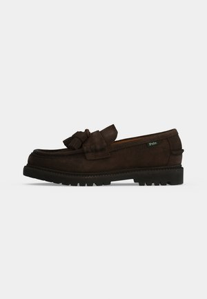 Polo Ralph Lauren, JETT TASSEL SUEUDE LOAFER - Обувки без връзки - dark chocolate