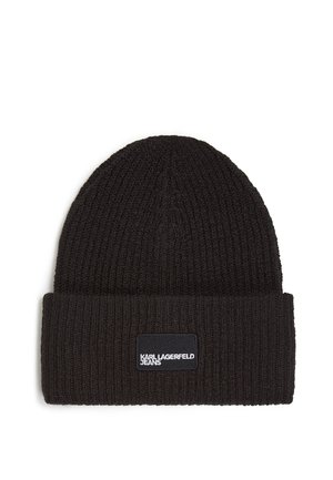 LOGO PATCH LONG - Beanie - black