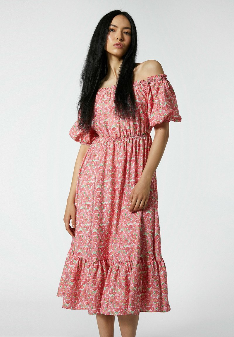 Koton FLORAL STRAPPY - Vestido informal - white
