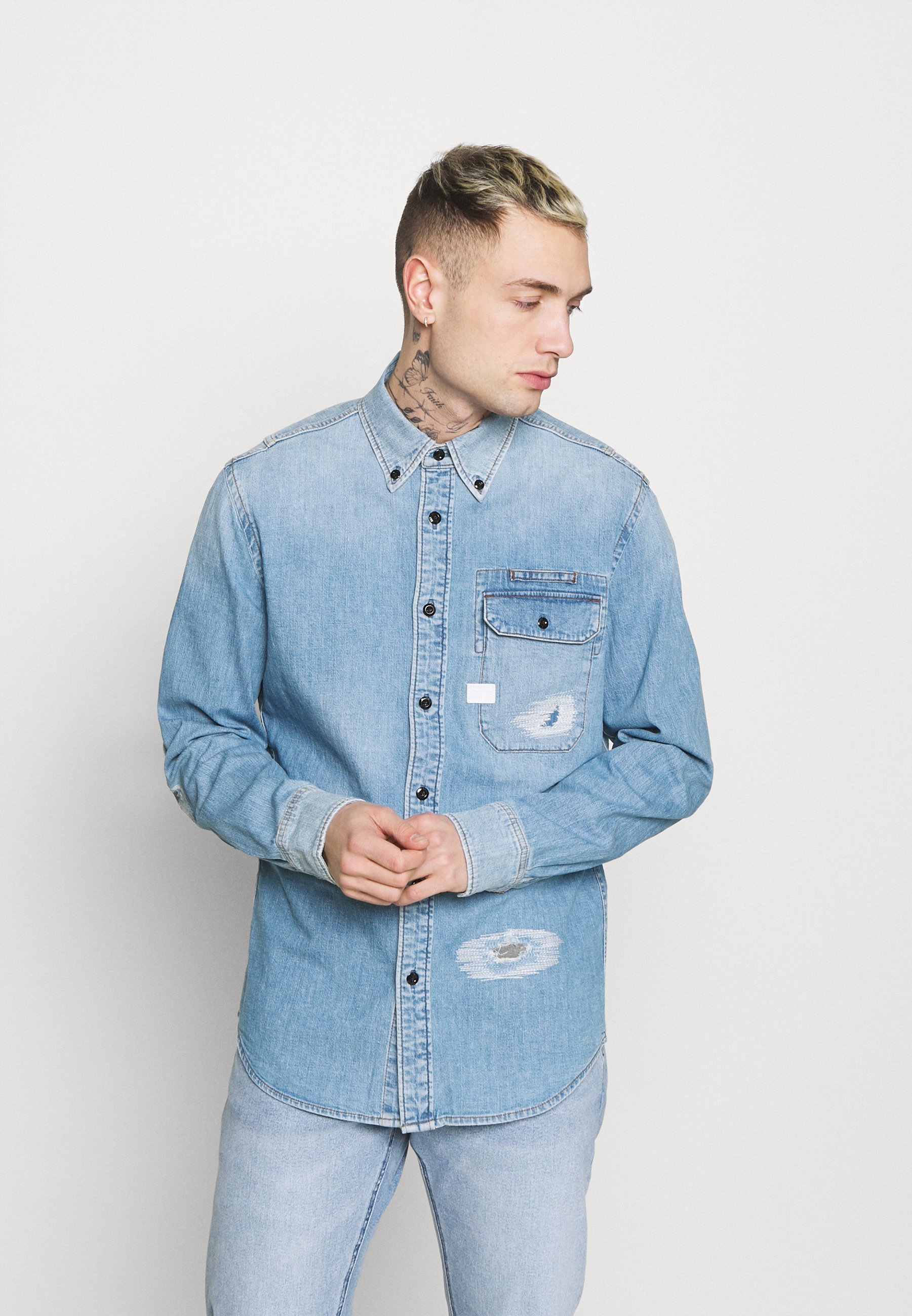 G-Star BRISTUM FLAP BUTTON DOWN long 