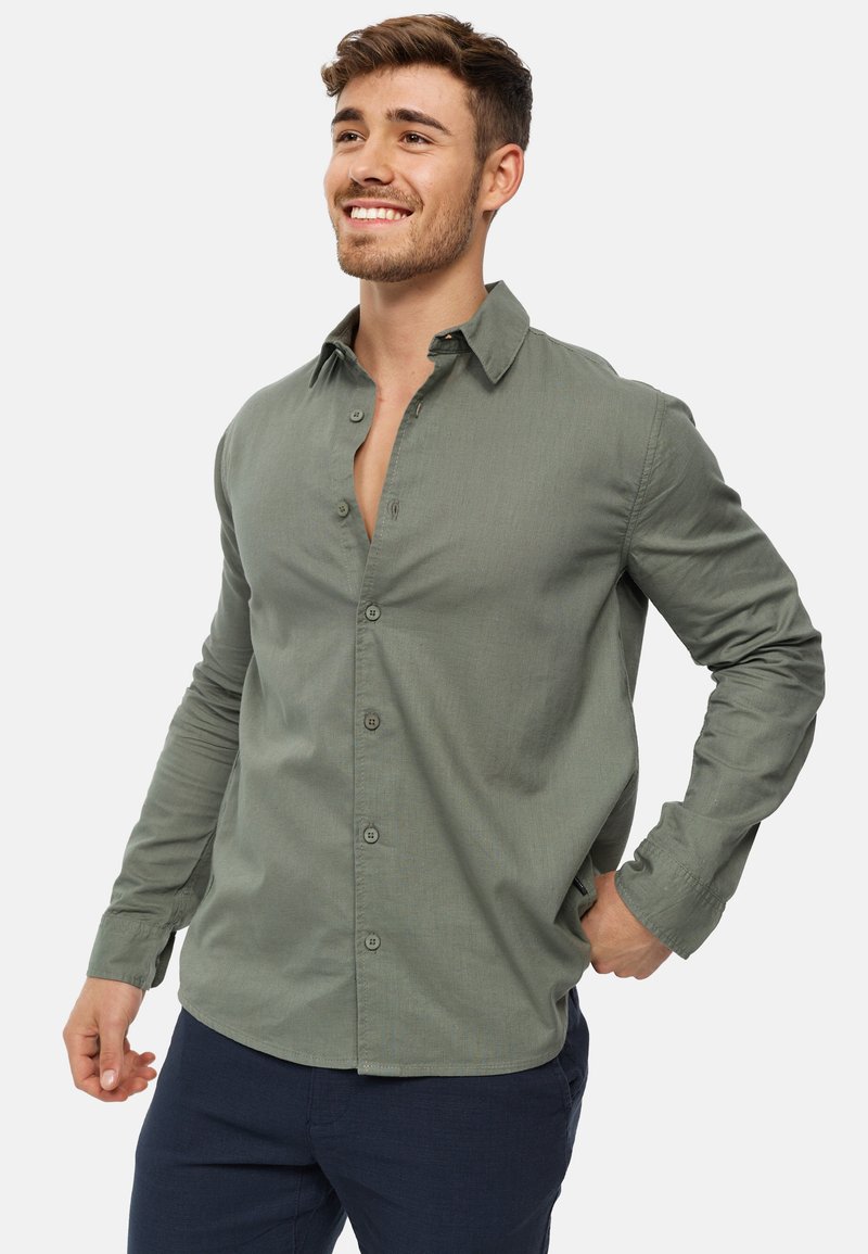 INDICODE JEANS LANGARM INSVILLE - Overhemd - agave green