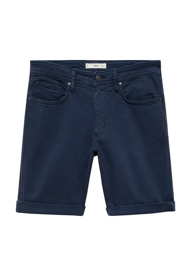 Mango Jeansshort blauw