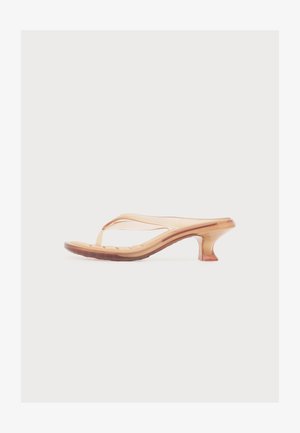 Melissa, THONG KITTEN HEEL - Sandaalit nilkkaremmillä - clear beige