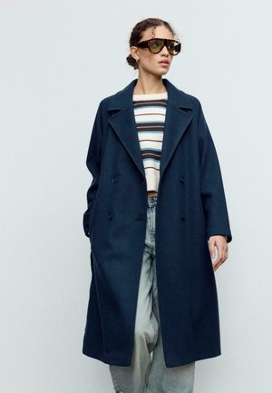 SOFT TOUCH - Trenchcoat - mottled dark blue