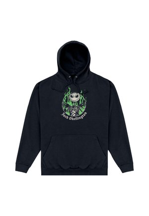 THE THE NIGHTMARE BEFORE CHRISTMAS - GREEN FLAMES - Kapuzenpullover - black