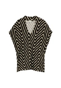 MIT V-AUSSCHNITT - Nyomott mintás póló - black zig zag design