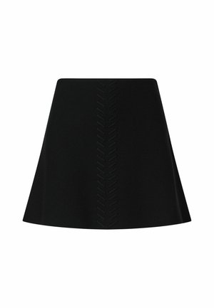 LIU JO, LIU JO KNIT MINI SKIRT WITH BRAIDED DETAILS - A-Linien-Rock - black