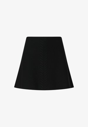 LIU JO, LIU JO KNIT MINI SKIRT WITH BRAIDED DETAILS - A-Linien-Rock - black