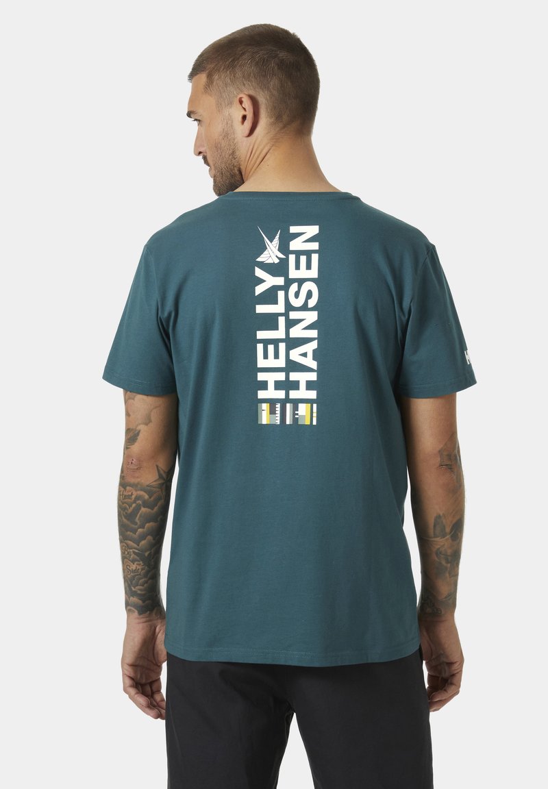 Helly Hansen SHORELINE  - Camiseta estampada - dark creek