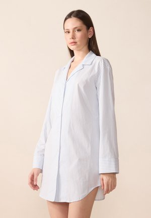COTTON FINE STRIPE NIGHTDRESS - Camicia da notte - blue