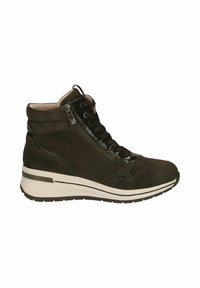 Caprice Gležnjače s punom petom - khaki comb