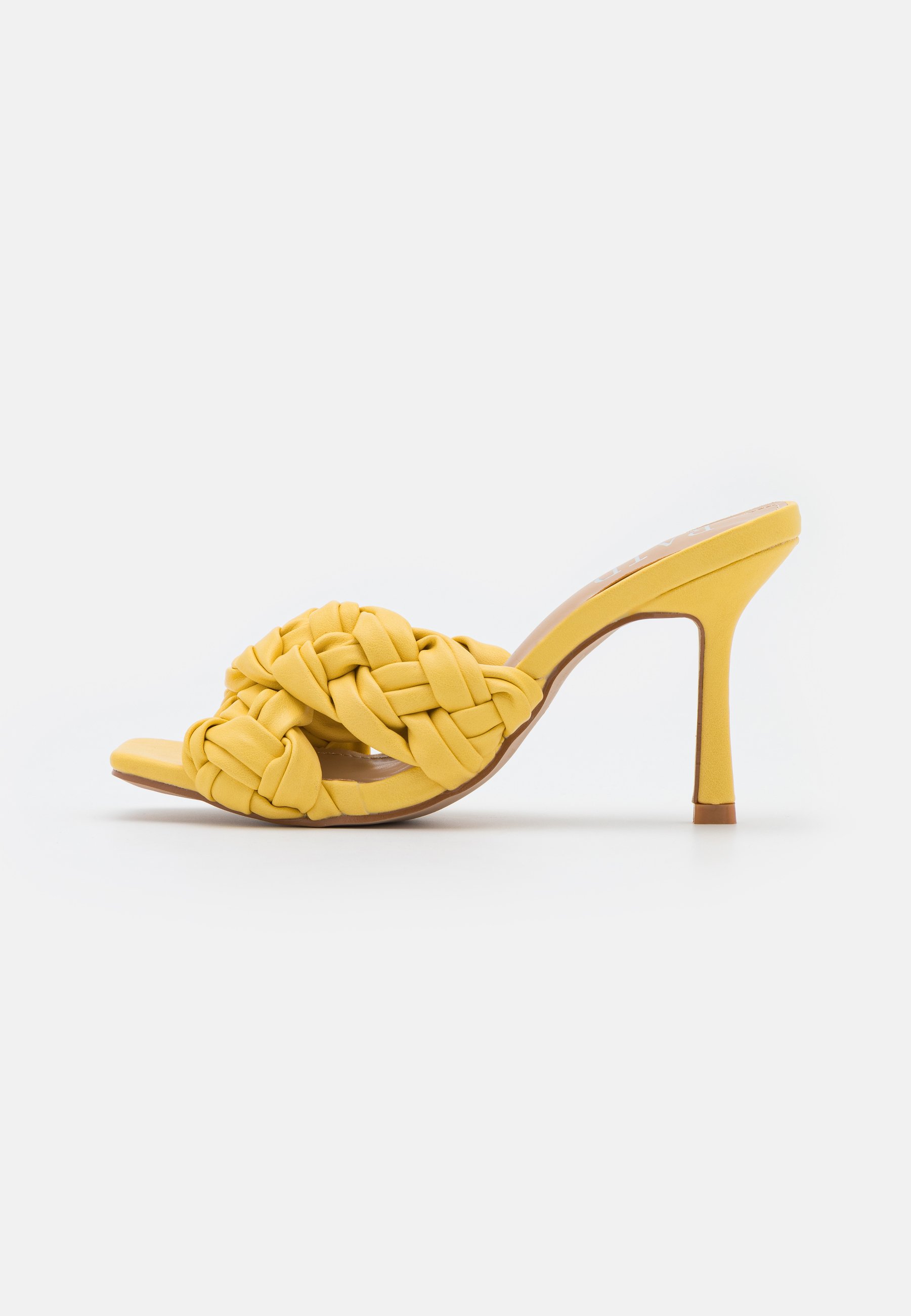 yellow mules heels