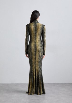 LONG SLEEVE TURTLE FISHTAIL GOWN - Jerseykjole - brown