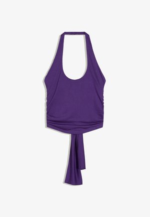 Bershka, HALTER NECK TOP WITH BACK KNOT - Débardeur - mauve