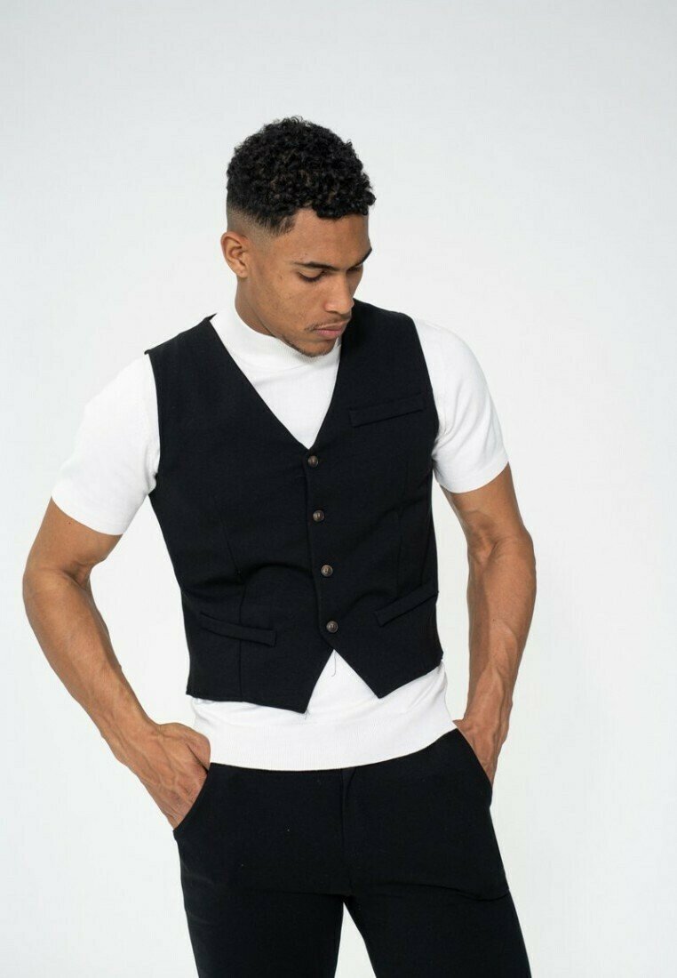 FRILIVIN TENDANCE SANS MANCHE   - Gilet de costume - noir