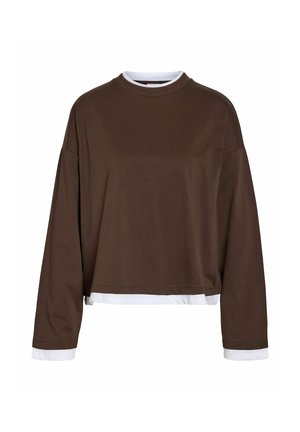 Noisy May, LONG SLEEVED TOP NMEMBER DOUBLE LAYER - T-shirt à manches longues - demitasse