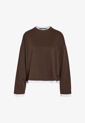 Noisy May, LONG SLEEVED TOP NMEMBER DOUBLE LAYER - T-shirt à manches longues - demitasse