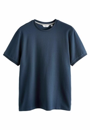 TEXTURED REGULAR FIT - Camiseta básica - navy