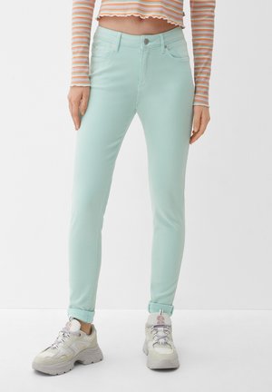 QS, Slim fit jeans - pastelltürkis