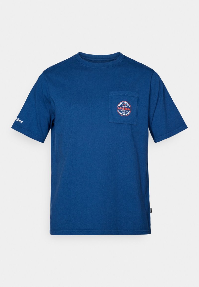 Malbon T-shirt print donkerblauw