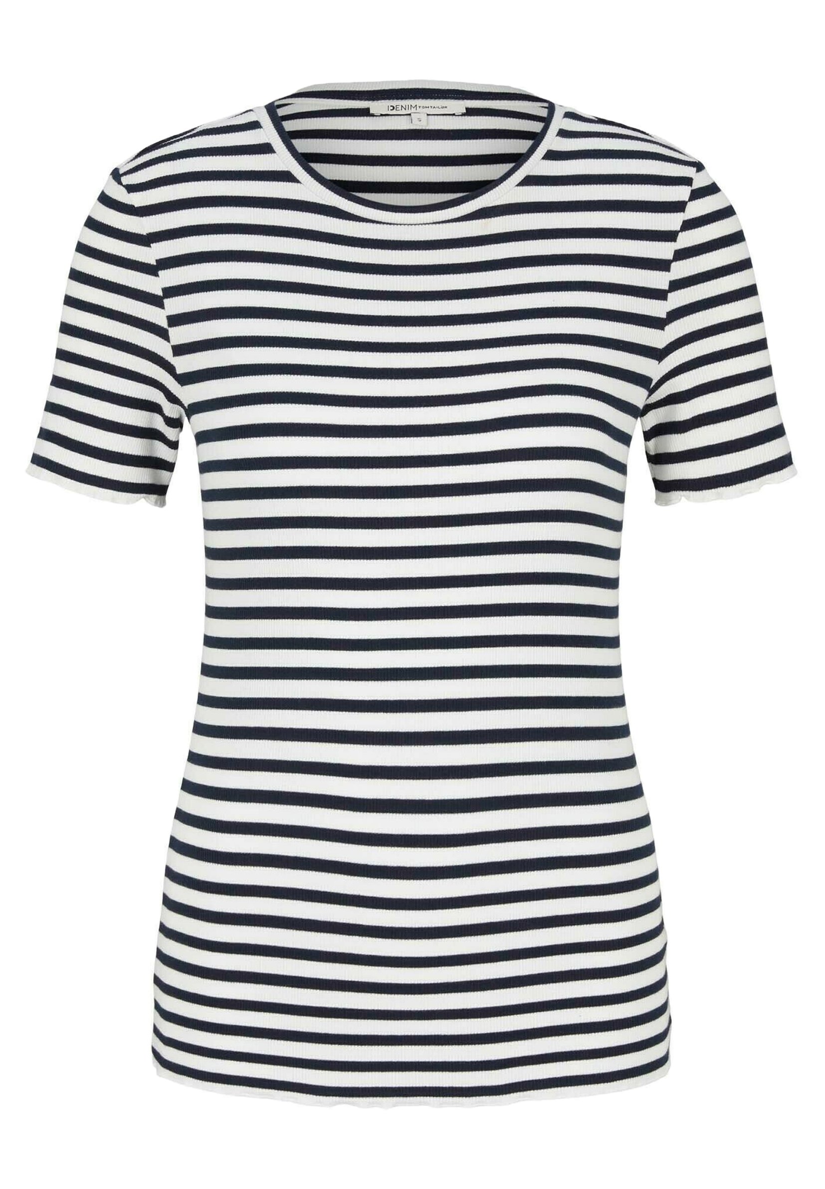 TOM TAILOR Herren T-Shirt Mit Streifen – Regular Fit – Bequem & Lässig – Aus Nachhaltigem Jersey