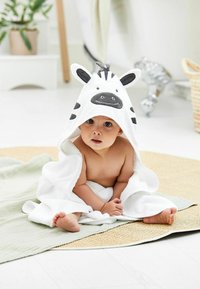 JoJo Maman Bébé HOODED FOX STANDARD - Telo da bagno - white zebra