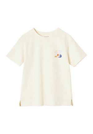 Print T-shirt - wollweiß