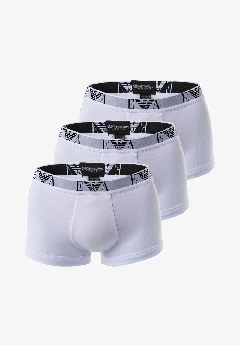 Emporio Armani EMPORIO ARMANI Herren Shorts 3er Pack - Trunks, Pants, Unterwäsche, Stretch Cotton - Boxer Briefs - bianco