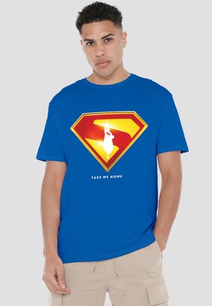Warner Brothers, SUPERMAN TAKE ME HOME SHIELD - Print T-shirt - royal blue