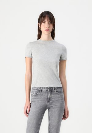 CREW - Print T-shirt - grey heather
