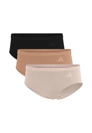 3-PACK HIPSTER - Slip - schwarz/braun/rose
