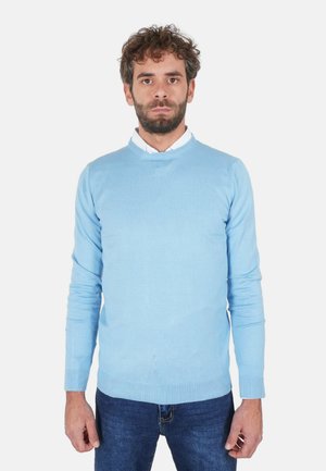 PULLOVER GIROCOLLO - Maglione - celeste