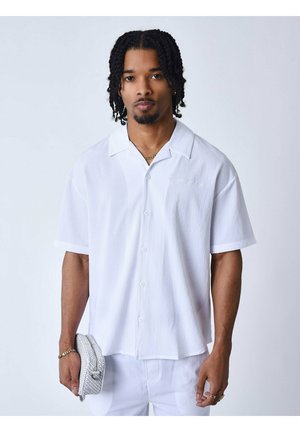 TEXTURÉ BRODÉ - Camisa - blanc