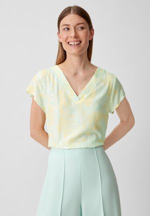 comma, MIT PINTUCKS - Blouse - helles zitrone