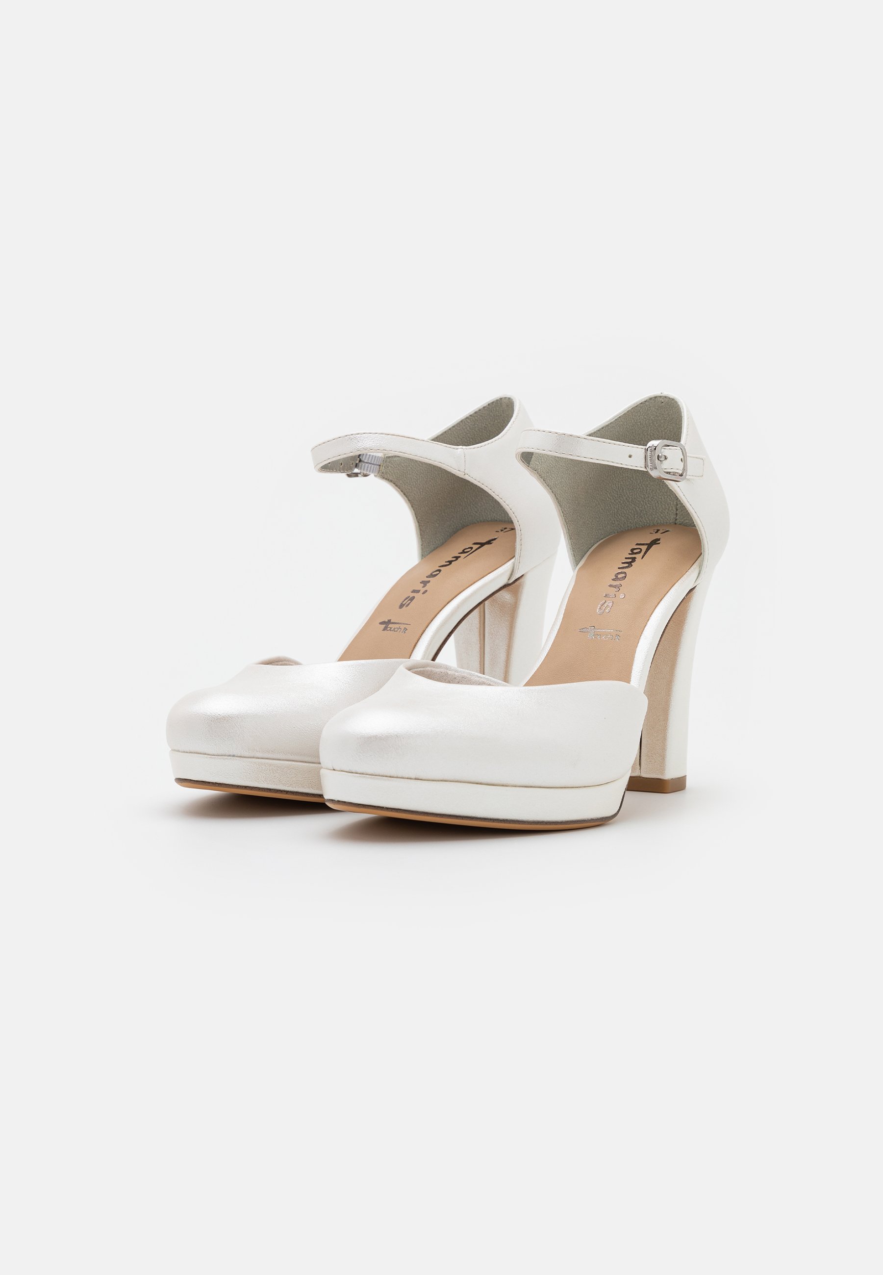 off white platform heels
