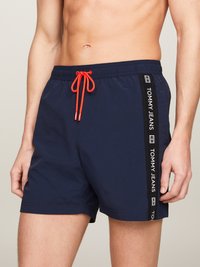 Tommy Jeans MEDIUM DRAWSTRING SIDE TAPE - Shorts da mare - dark night navy