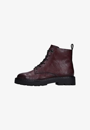 bugatti, BUGATTI SCHNÜRSTIEFEL - Plateaustiefelette - rot