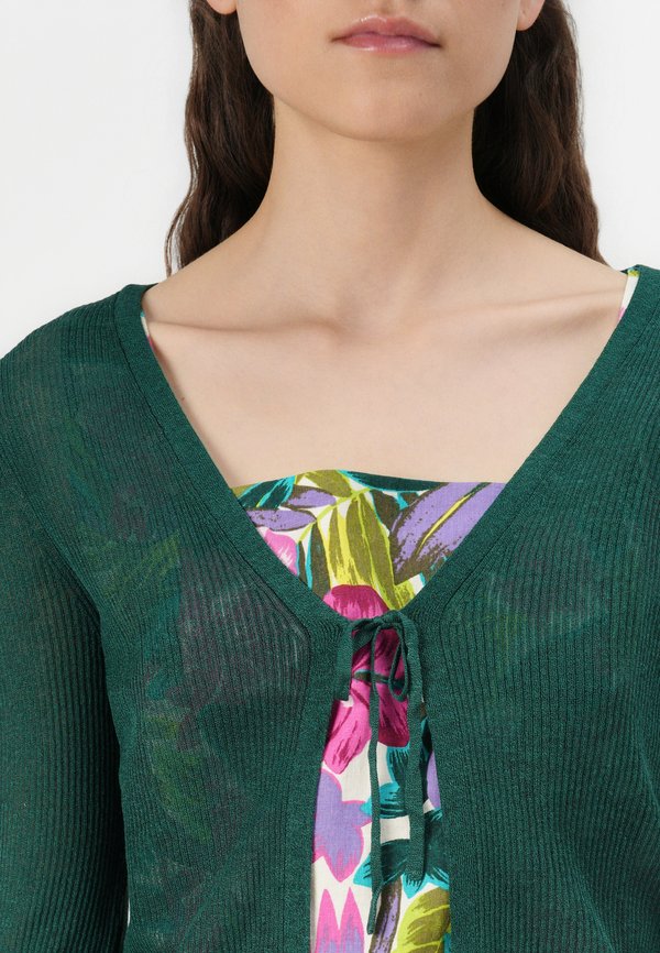 SHEER TIE CARDIGAN - Cardigan - rain forest2