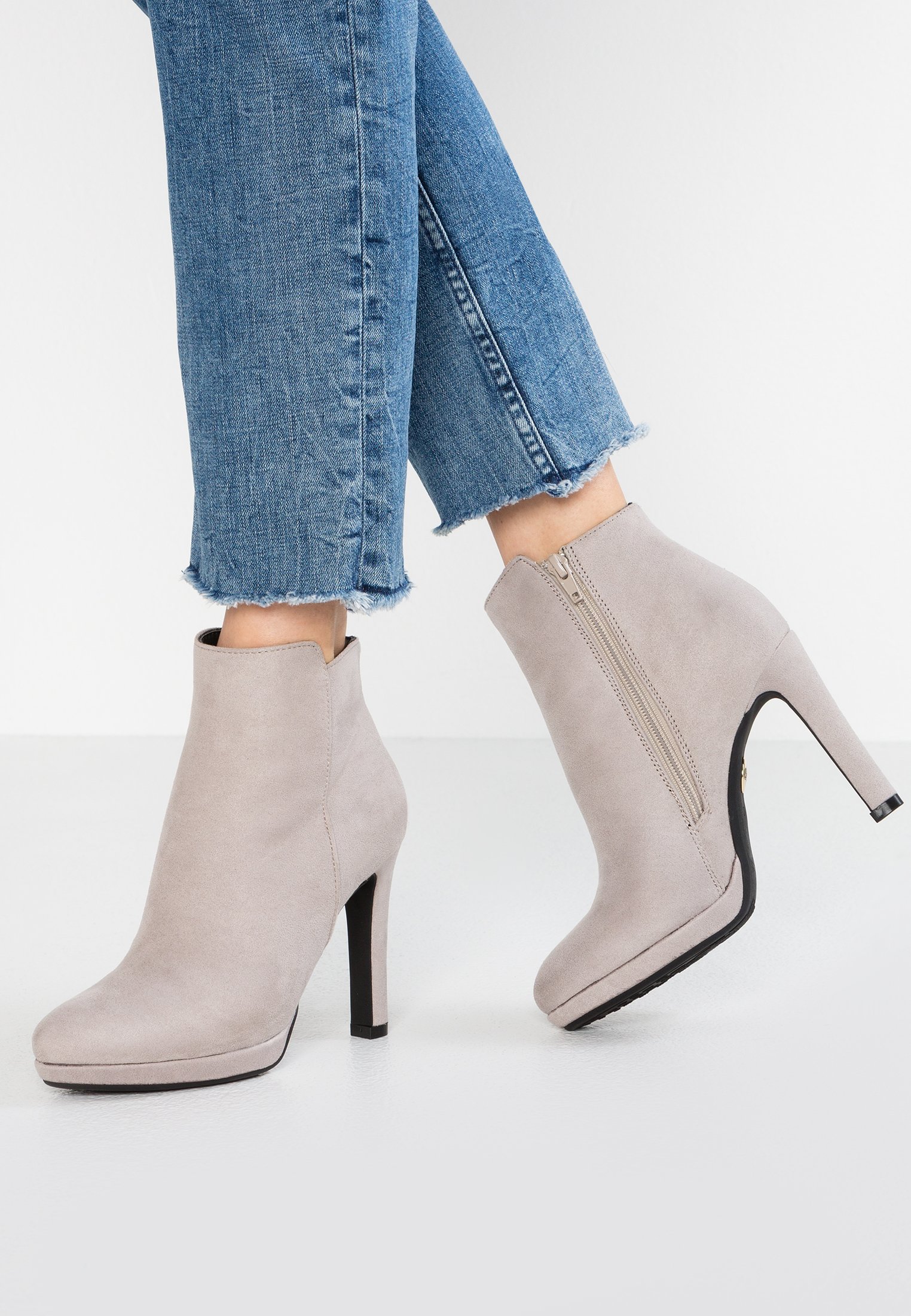 light grey ankle boots