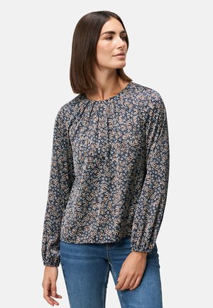 MIT PRINT - Blouse - dark bluecream