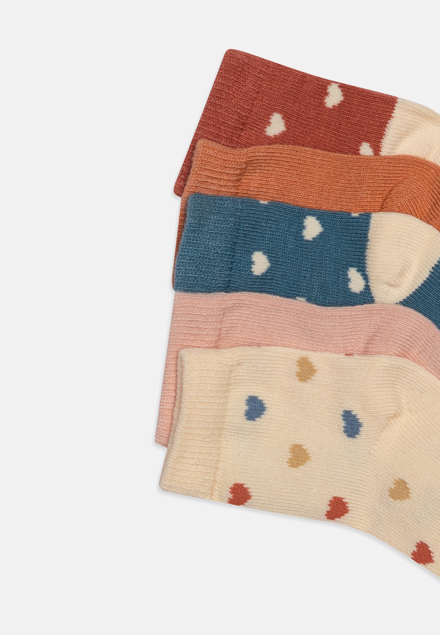 Lot De Chaussettes Hautes Fille Petit Bateau - 5 Paires En Coton Jersey, Motifs Cœurs, Tailles 27-30 EU
