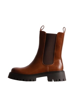 Super Mode, BOTTINES À ZIP SUPER MODE IDEAL SHOES - Bottines à plateau - camel