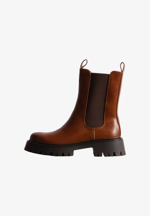 Super Mode, BOTTINES À ZIP SUPER MODE IDEAL SHOES - Bottines à plateau - camel