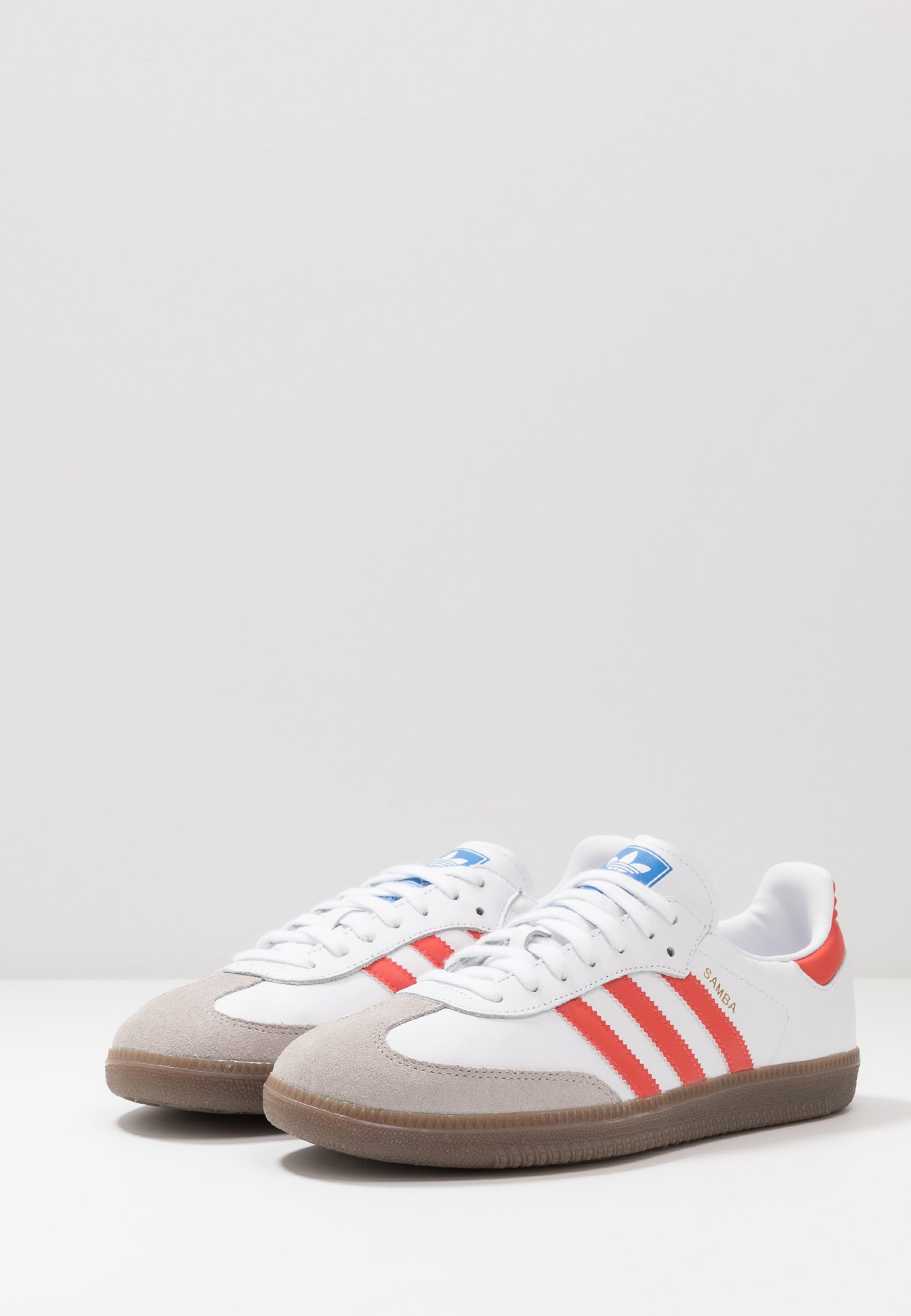adidas Originals SAMBA - Sneakers laag - footwear white/trace scarlet/clear  granite/crème - Zalando.be