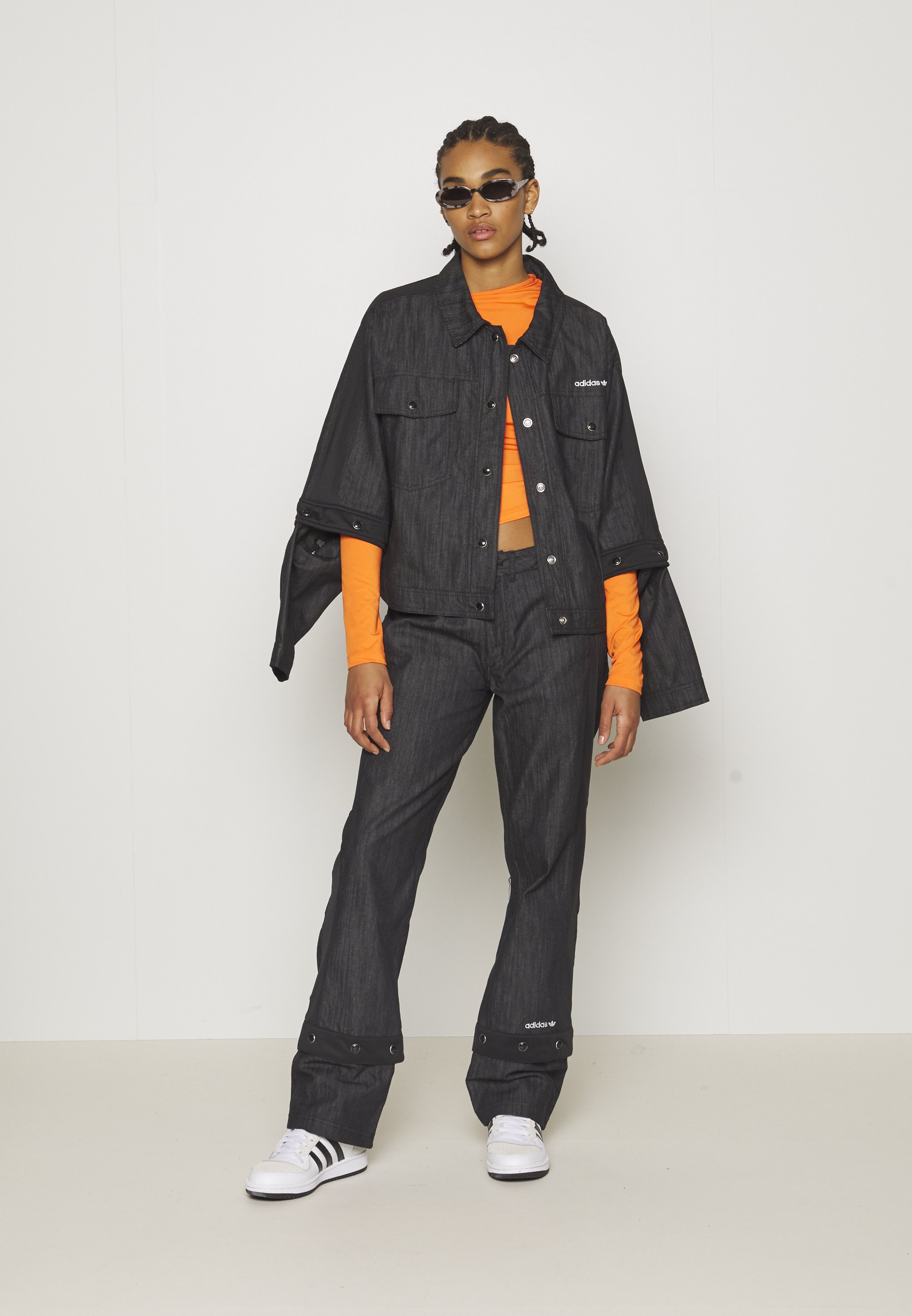 adidas Originals TRACKTOP - Spijkerjas - black/zwart - Zalando.nl