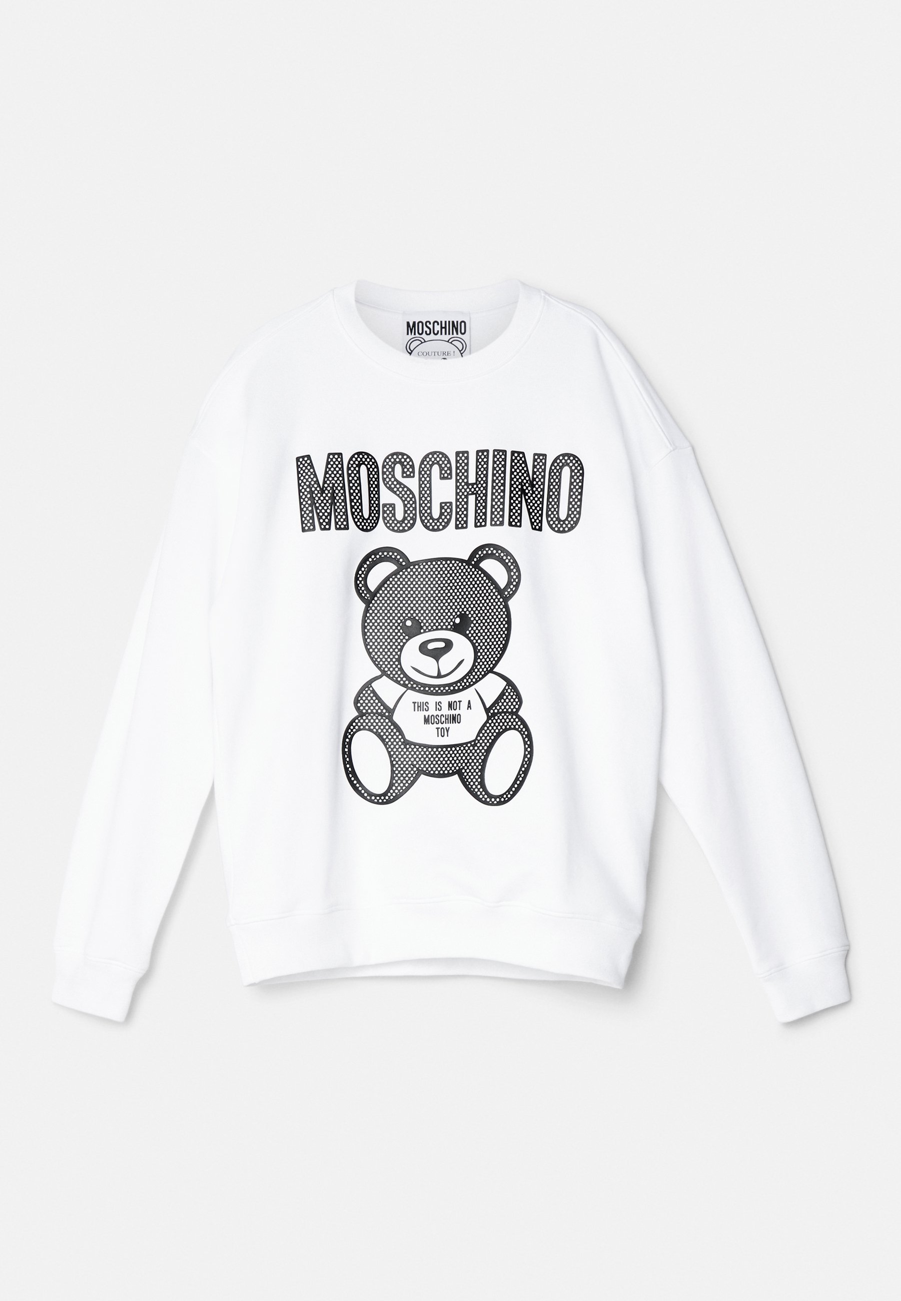 T-shirt Moschino Coton Femme - Taille 38, Couleur Blanc - Neuf Avec étiquettes, Fabriqué Au Portugal