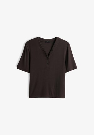 OPUS, SLIM RIB STYLE - T-shirt basic - affogato