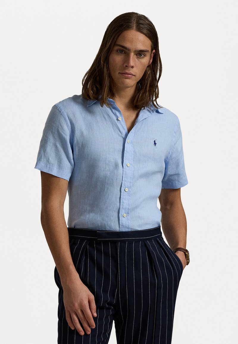 Polo Ralph Lauren - CUSTOM FIT LINEN SHIRT - Chemise - office blue, Agrandir