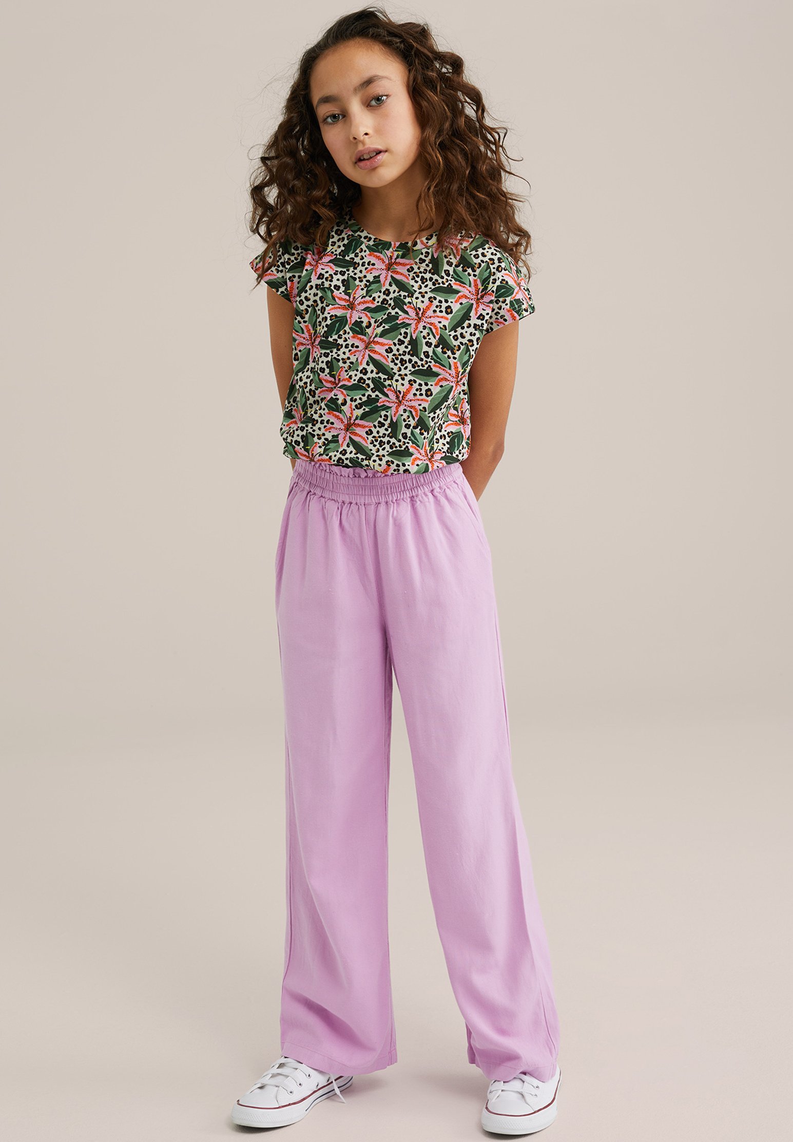 WE Fashion Print T-shirt beige Zalando