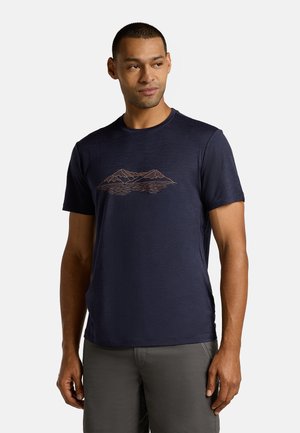 Print T-shirt - midnight navy